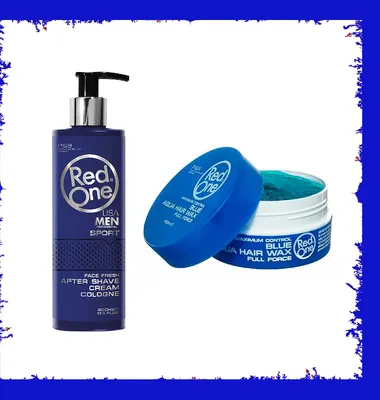 Produktbild von RedOne Aftershave Cream Cologne Sport 400ml + RedOne Haar Wax Blue 150ml Sparset Geschenkset