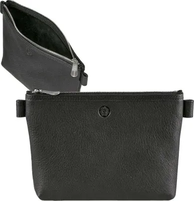 Produktbild von Sonnenleder Innentasche Kosmetiktasche Leder Stiftetui Schlamper SILVRETTA Etui schwarz 830-140-02