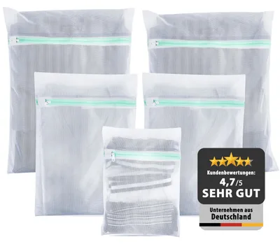 Image de Lot de 5 sacs de lavage en filet pour machine à laver