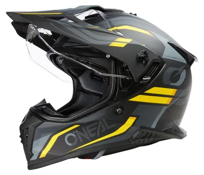 Produktbild von Oneal A-SRS Spike Motocross Helm, schwarz matt/grau/gelb, L
