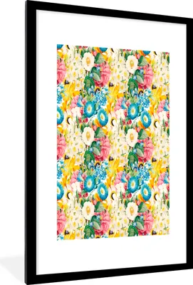 Produktbild von MuchoWow® MuchoWow® Gerahmtes Poster Blumen - Frühling 60x90 cm - Poster mit zchwarzem Bilderrahmen - Dekoration - Wandposter Wohnzimmer - Hochwertig