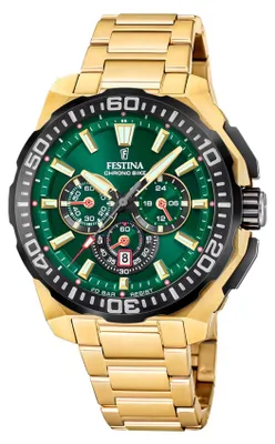 Produktbild von Festina Herrenuhr Chrono Bike Armbanduhr Edelstahl gold UF20727/2