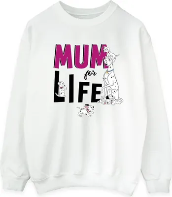 Produktbild von Disney - "101 Dalmatians Mum For Life" Sweatshirt für Herren BI26950 (L) (Weiß)