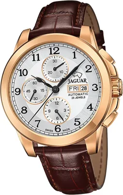 Produktbild von Jaguar Leder Herren Uhr Chronograph Elegant Luxus braun Le Chronographe D2UJ977/1