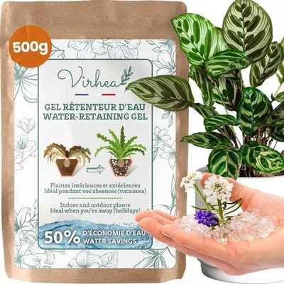 Produktbild von Famanu Wasserreservoir für Pflanzen - Gelgranulat für automatische Bewässerung - 500g
