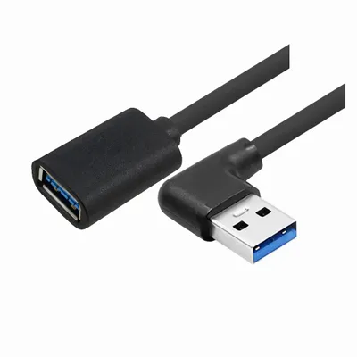Produktbild von D82 USB 3.0 Verlängerungskabel Kabel Adapter nach links abgewinkelt 90° 30cm