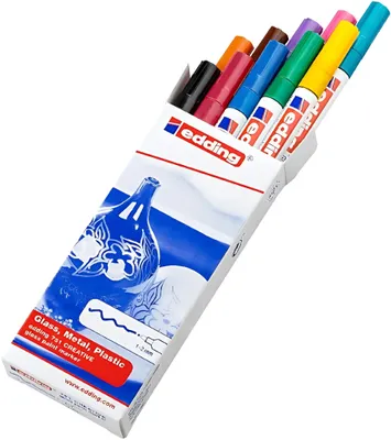 Produktbild von edding 751 Glanzlackmarker sortiert (10er Faltschachtel)