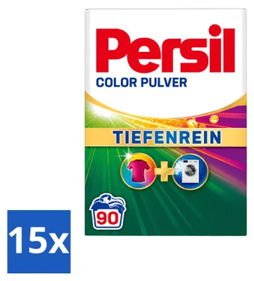 Produktbild von 15 x Persil Color Waschmittel Pulver für bunte Wäsche - Vorteilspackung - 15 Stücke