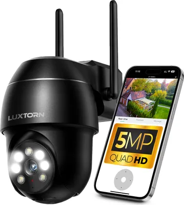Produktbild von Drehbare IP-WiFi-Kamera 5 Mpx PTZ 5X Zoom, Personenerkennung, Live-Audio