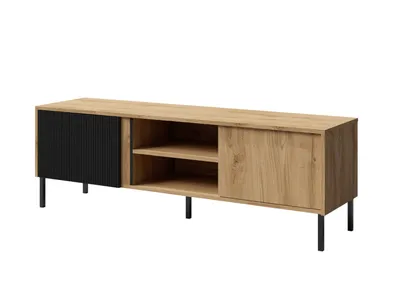 Produktbild von Kommode RTV 150 cm mit Lamellen Schwarz JM06