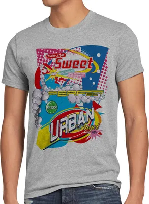 Produktbild von style3 Urban Art T-Shirt Herren, Größe:4XL, Farbe:Grau meliert