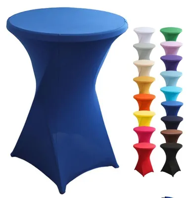 Imagen del producto de Manteles para mesas de cóctel lavables - Mantel elástico para bodas y eventos