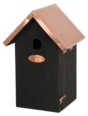 Vogelhaus-Nistkasten-Schwarz-Kupfer