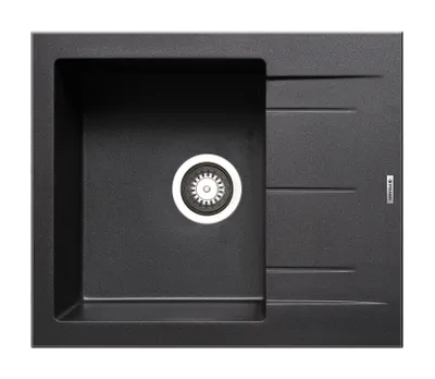 Zdjęcie produktu dla Zlewozmywak PYRAMIS ALAZIA 59x50 w kolorze CARBON ze sterowaniem mimośrodowym / zlewozmywak granitowy / zlewozmywak kamienny / wycięcie 570 x 480 mm