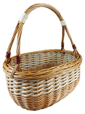 Zdjęcie produktu dla Koszyk wiklinowy na warzywa lub grzyby (37 x 27 cm / wysokość 18 cm)