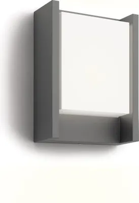 Zdjęcie produktu dla Philips Kinkiet Arbour 3,8 W, Oświetlenie zewnętrzne ścienne, Antracyt, Metal, IP44, Patio, Ogród, II
