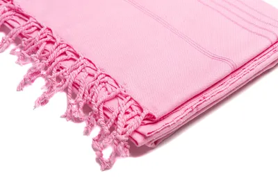 Produktbild von Unifarbe Pink Strandtuch Hamamtuch Saunatuch 100% Baumwolle 100x180