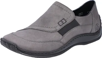 Produktbild von Rieker Damen Slipper Halbschuh hübsche Nahtführung Stretcheinsatz L1791, Größe:39 EU, Farbe:Grau