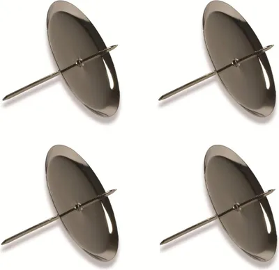 Produktbild von Riffelmacher Adventskerzenhalter rund | Ø 60 mm | 4er Set | silber | Metallhalter für Adventskranz & Gestecke | Weihnachtsdeko | 10752