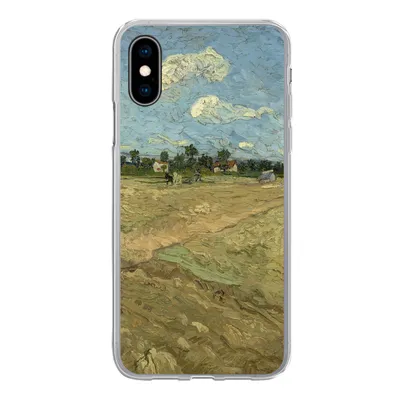 Produktbild von MuchoWow® Handyhülle Schutzhülle Hülle für iPhone X Gepflügte Felder - Vincent van Gogh Silikon Softcase Handy Hülle - Handyhülle