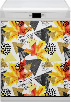 Produktbild von Küche Magnet für Spülmaschine  Abwaschbar 60x80 cm Geschirrspüle  - Geometrisches Dreieck
