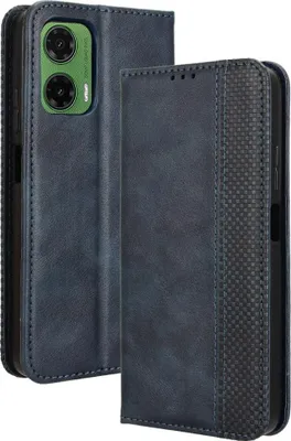Produktbild von Motorola Moto G35 Hülle - Coverup Vintage Style Klapphülle - Blau