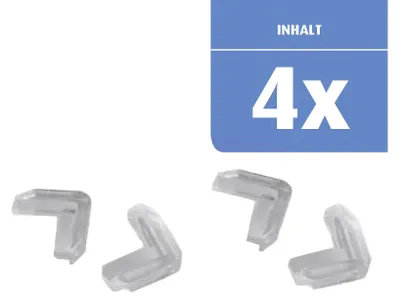 Obrázok produktu pre Chrániče rohov Reer pre sklenené stoly, priehľadné, 4 kusy