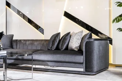 Produktbild von Wohnzimmer Couchtische Luxus Design 3tlg. Holz grau Stil Modern Tisch