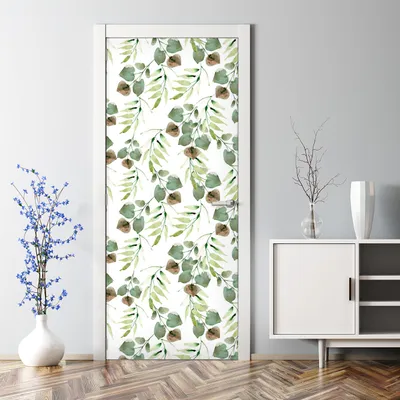 Produktbild von Dekorative Türtapete selbstklebend Klebefolie Türaufkleber Aufkleber Herbstblätter 85 x 200 cm