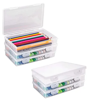 Obrázok produktu pre Elzusha – Stohovateľné plastové úložné boxy s vekom – sada 6 kusov