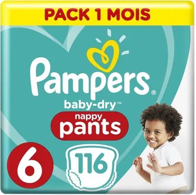 Zdjęcie produktu dla Pampers 81666566, Chłopak, dziewczyna, Pielucha bielizna, 15 kg, Wielobarwny, 12 h, Polyacrylate, Polypropylene, Cellulose, Adhesives, Polyethylene, Polyester, Elastics, Lotion,...