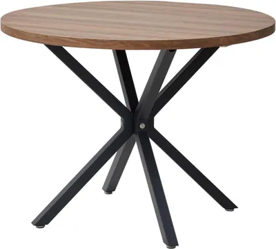 Imagen del producto de Mesas de centro - Mesas - Mesas de comedor - Mesas de cocina - 76,5 cm x 54 cm - Diámetro de 100 cm - Color marrón oscuro