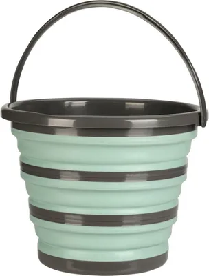A collapsible bucket with a handle.
