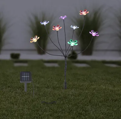 Produktbild von GLOBO Solarleuchte Garten Blumen Bunt Solarlampe Außen Außenleuchte Solar 39146