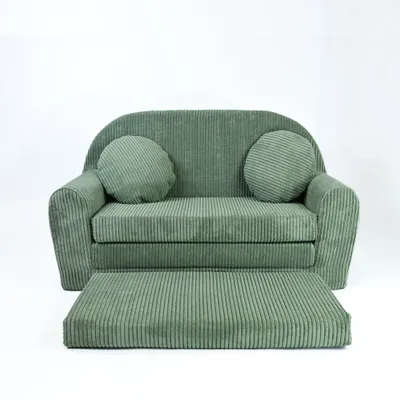 Productafbeelding van Kinderbank Rosalia - Opvouwbare Bank met 2 Kussens - Gecertificeerd - 96 x 57 x 48 cm