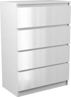 Produktbild von Topeshop M4 BIEL POŁYSK, Weiß, 4 Schublade(n), Partikelbord, Einfarbig, Modern, Partikelbord