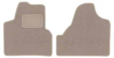 Image de Tapis avant en moquette pour Citroën Jumpy II 2007-2016 (utilitaire) – 2 pièces, beiges, sur mesure – Wielganizator LUX