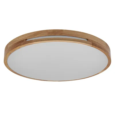 Produktbild von LEDVANCE ORBIS Woodburry LED-Wand-/Deckenleuchte mit Holzdekor, 24W, 1500lm, 3000K, 390mm Durchmesser, 830 freundliches Warmweiß, IP20 Schutz, Montageschrauben und Dübel inklusive