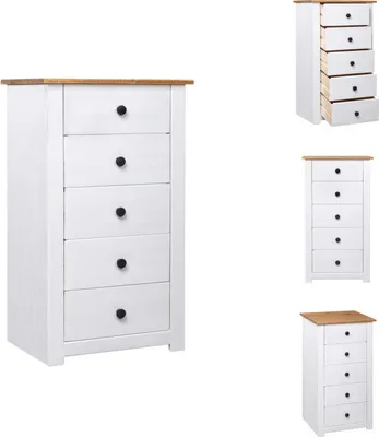 Obrázok produktu pre vidaXL Príborník biely 46x40x89 cm borovica Panama - Príborníky