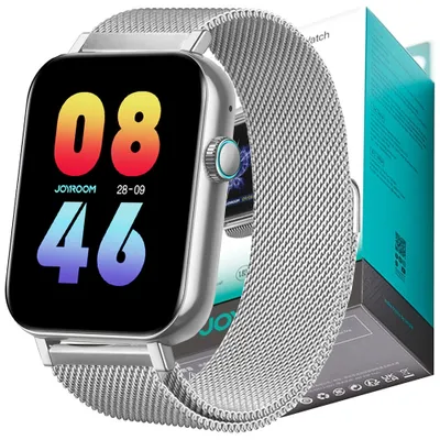 Zdjęcie produktu dla Inteligentny zegarek Joyroom JR-FT5, IP68, z funkcją połączenia, 1,83" HD, Bluetooth Low Energy 5.3, Bluetooth 3.0, 300 mAh, srebrny