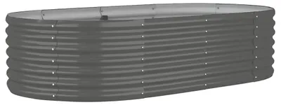 Obrázok produktu pre vidaXL Pozinkovaná oceľová vyvýšená posteľ 152x80x36 cm Sivá