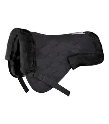 Produktbild von Waldhausen Sattelkissen mit Synthetik-Fell, Größe:Warmblut, Farbe:schwarz/schwarz