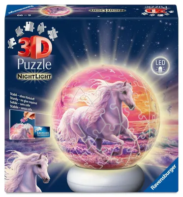 Produktbild von Puzzle-Ball Nachtlicht Pferde am Strand Ravensburger 12008054