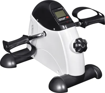 Produktbild von Mini Heimtrainer Fitnessbike Pedaltrainer mit LED Display 5 Modelle Arm und Beintrainer Fitnessgerät Hometrainer für Senioren Zuhause Heim Büro 40 x 39 x 29 cm Weiß