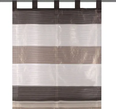 Produktbild von Home Wohnideen Schlaufenraffrollo Querstreifen Scherli "Gabi" 130 x 120 cm Stein