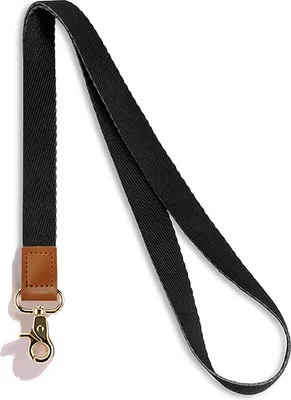 Obrázok produktu pre INF Lanyard sPolyuretánkožou a polyesterovou zmesou čierna