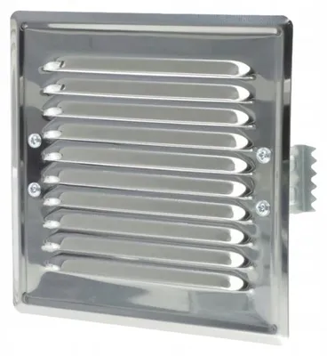 Produktbild von Mimet 14x14 Edelstahl Lüftungsgitter Kamin mit Lamellen