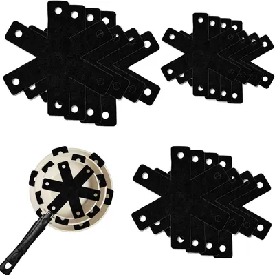 Imagen del producto de Protectores para ollas y sartenes de fieltro, 12 unidades, 38/35/26 cm, protectores para apilar en la cocina