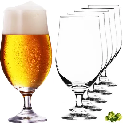 Produktbild von IMPERIAL glass Bierpokale 500ml (max. 630ml) aus Crystalline Glas Set 6-Teilig Pilsgläser Biertulpe Biergläser Kelche 0,5L