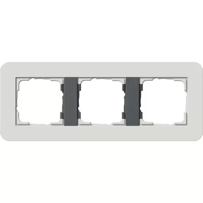 Obrázok produktu pre Krycí rám GIRA 3-pólový svetlosivý/antracitový 0213421 (0213421)